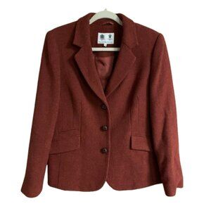 Austin Reed Women's 14 Rust Orange Formal Suit Blazer Jacket EUC